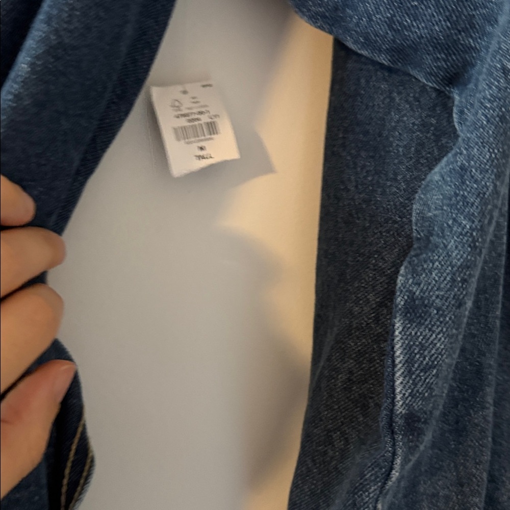 NWT old navy denim trench coat size medium tall MT - Picture 2 of 3
